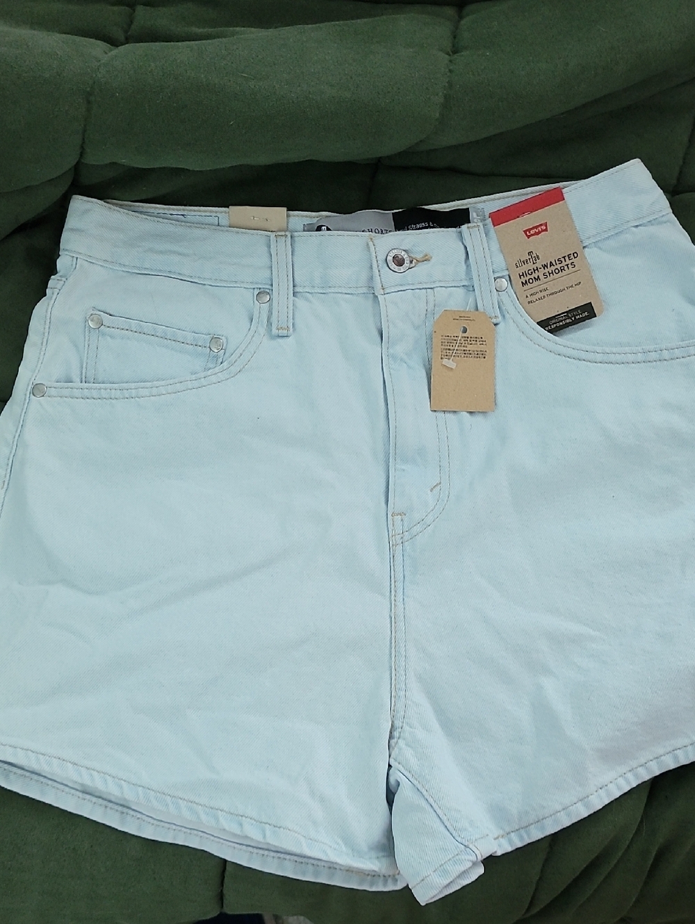 Levi's High-Rise Light Blue Denim Shorts